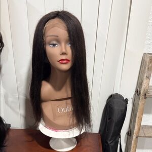 Human Hair 21” Elegant Dark Brown Women's Wig